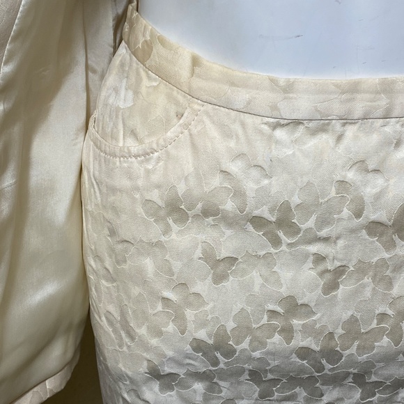 Anna Sui Cream Butterfly 1998 Jacket and Skirt Combo - Picture 7 of 14
